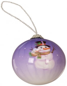 Plastic Ball Ornament - Snowman