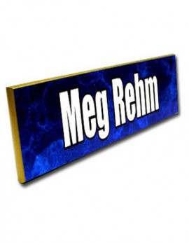 Full Color Name Plate, 2x10" Gold Edges