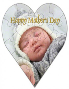 Hardboard Photo Puzzle Heart-Shaped 23 Piece
