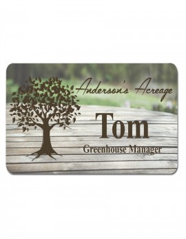 1.5x3" Full-Color Aluminum Name Badge