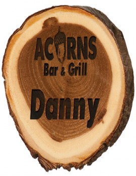 2X3" Old West Log Name Badge