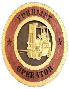 Laser Cut, Personalized Forklift Operator Gift