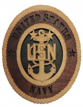 Laser Cut, Personalized Navy E-9 Gift