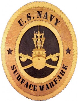 Laser Cut, Personalized Naval Surface Warfare Gift