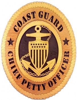 Laser Cut, Personalized Coast Guard Chief Petty Officer Gift