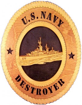Laser Cut, Personalized Navy Destroyer Gift