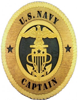 Laser Cut, Personalized Navy Captain Gift