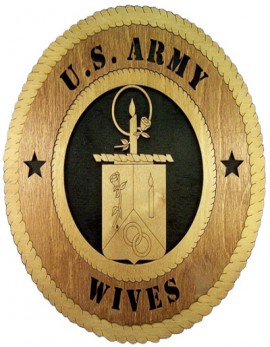 Laser Cut, Personalized Army Wives Crest Gift