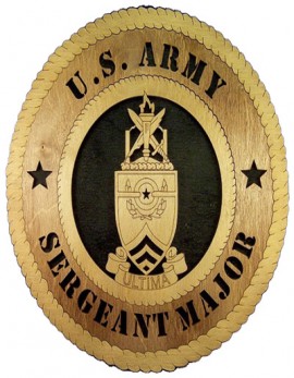 Laser Cut, Personalized Army Sergeant Major Academy Gift