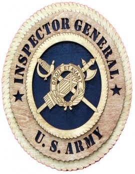 Laser Cut, Personalized Army Inspector General Gift