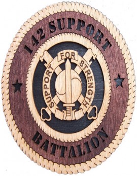 Laser Cut, Personalized 142 Support Battalion Gift