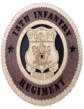 Laser Cut, Personalized 15th Infantry Regiment Gift