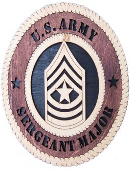 Laser Cut, Personalized Sergeant Major Gift