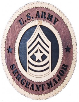 Laser Cut, Personalized Sergeant Major Gift