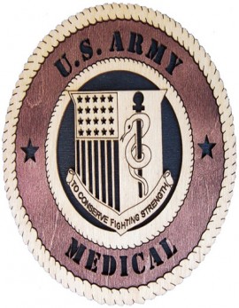 Laser Cut, Personalized Army Medical Regimental Gift