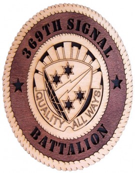 Laser Cut, Personalized 369th Signal Battalion Gift