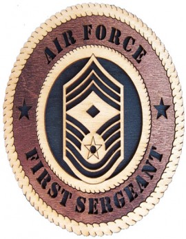Laser Cut, Personalized Air Force E-9 First Sergeant Gift