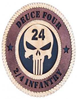 Laser Cut, Personalized Deuce Four 2/4 Infantry Gift