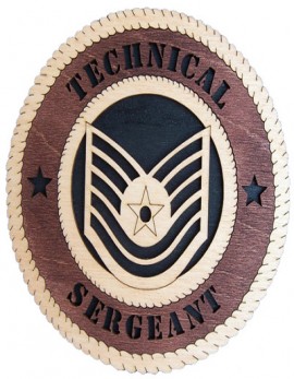 Laser Cut, Personalized Air Force Technical Sergeant Gift