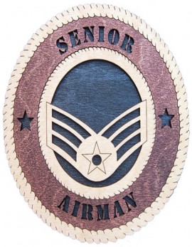 Laser Cut, Personalized Senior Airman Gift
