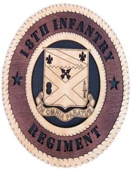 Laser Cut, Personalized 18th Infantry Regiment Gift