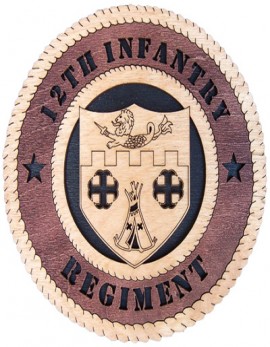 Laser Cut, Personalized 12th Infantry Regiment Gift