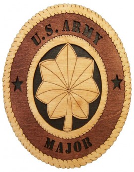 Laser Cut, Personalized Army Major-Lt Col Gift