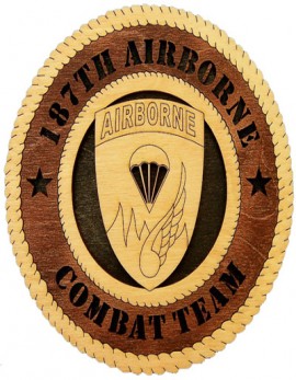 Laser Cut, Personalized 187th Airborne Gift