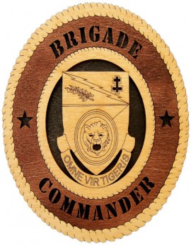 Laser Cut, Personalized Brigade Commander Gift