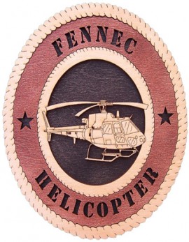 Laser Cut, Personalized FENNEC Helicopter Gift