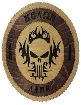 Laser Cut, Personalized Punisher with Flames Design