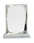6 1/4" Crystal Rectangle on Clear Base