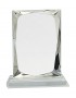 7 1/4" Crystal Rectangle on Clear Base