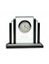6" Clear Crystal with Clock with Black Crystal Trim