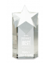 8" Clear Crystal Star Column