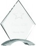 7 1/4" Diamond Cosmic Acrylic with Silver Base