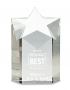 8" Clear Crystal Star Column