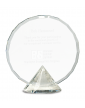  7 1/2" Clear Round Crystal on Clear Diamond Base