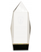 8 3/4" Clear Crystal Facet Rectangle on Black Base