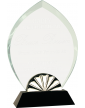 9 3/4" Oval Horizon Glass with Black Base